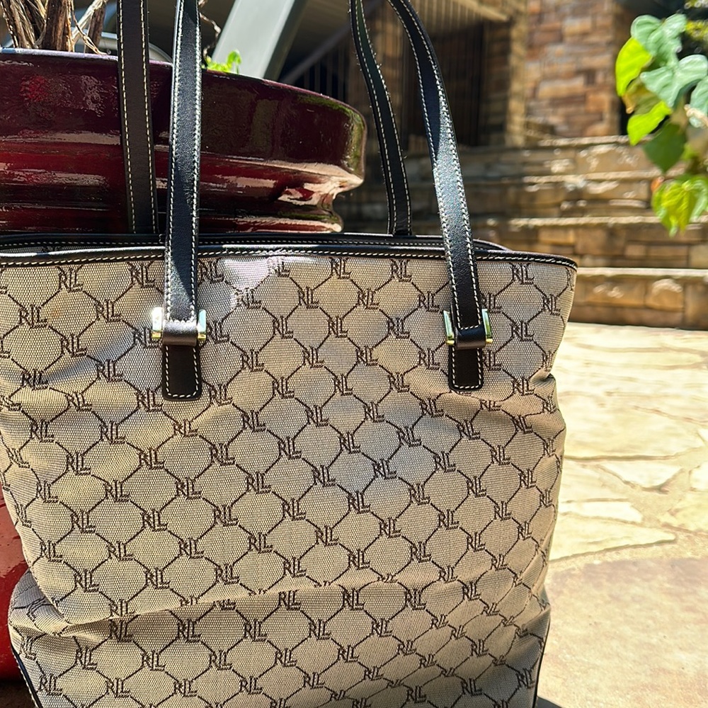 Vintage Monogram Lauren Ralph Lauren Tote